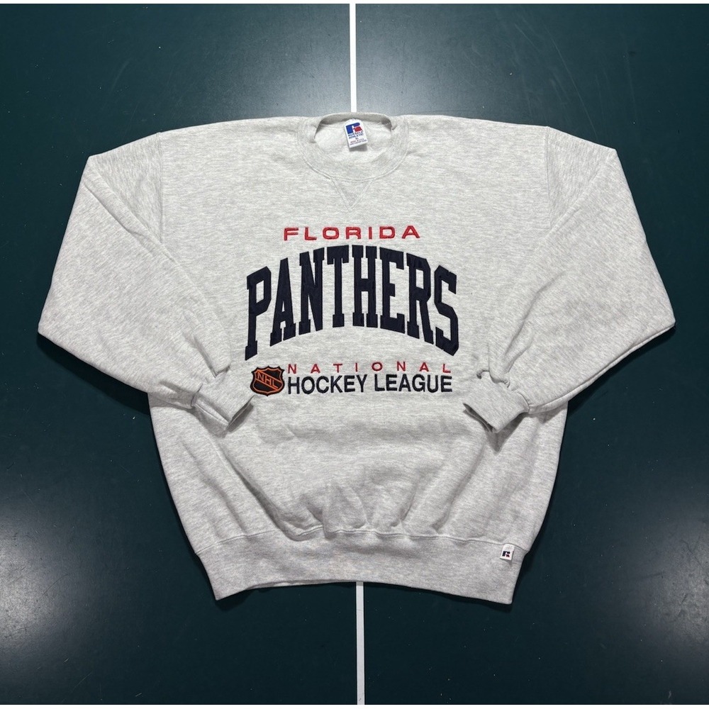 Vintage Florida Panthers Russell Athletic Crewneck‎ Sweatshirt XL 90s USA Rare